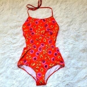 NWT Paul Smith open back floral swimsuit sz. 3